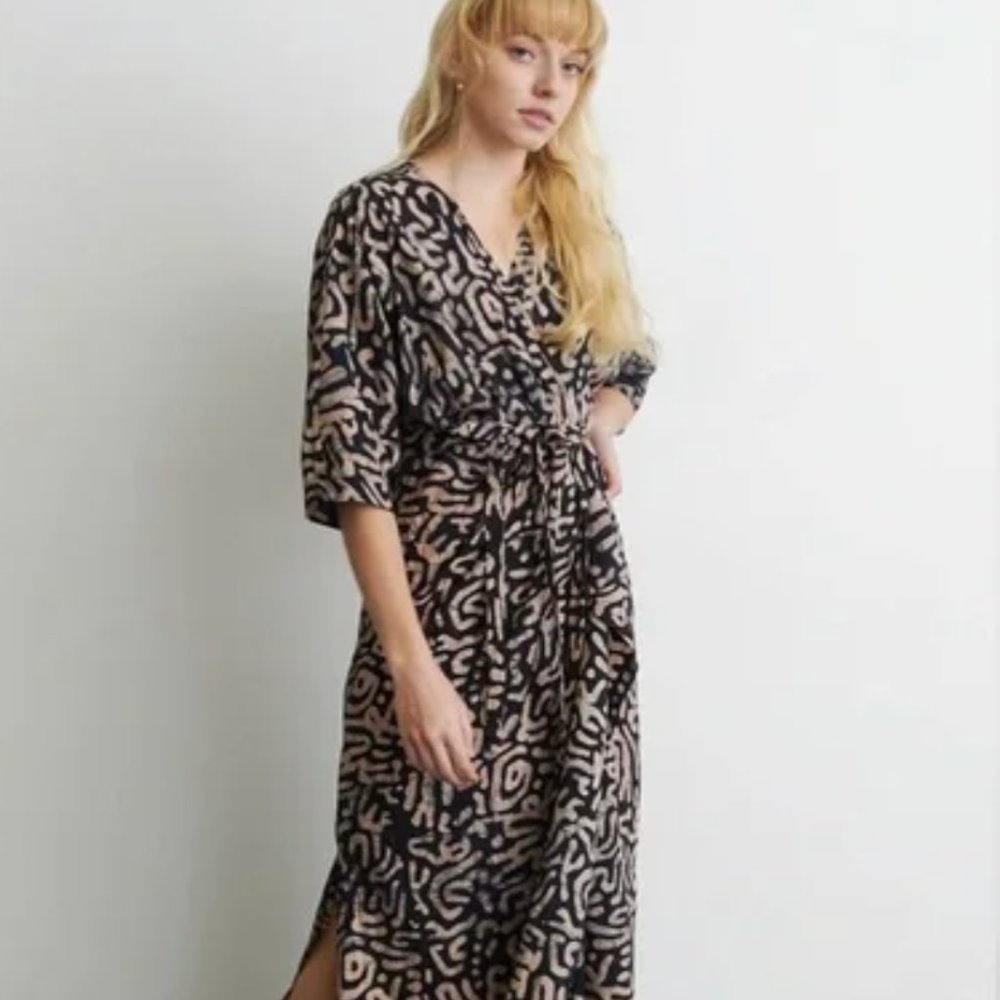 Osei-Duro Letsa Wrap Dress in EZ Maze size Small